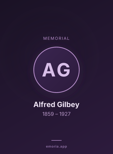 Memorial portrait of Alfred Gilbey