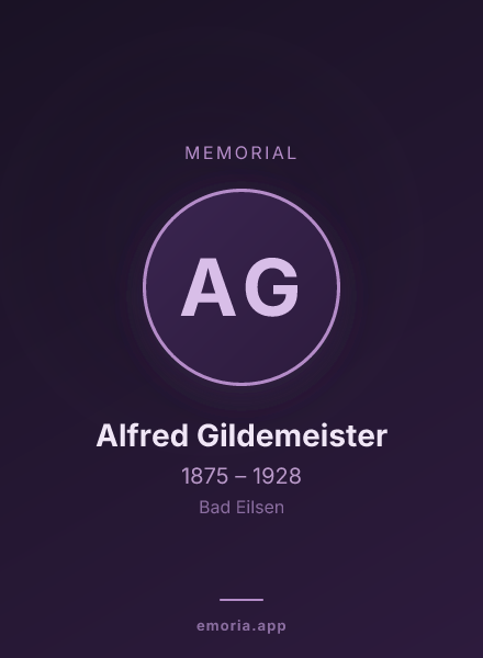 Memorial portrait of Alfred Gildemeister