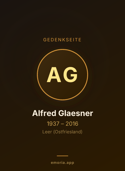 Gedenkportrait von Alfred Glaesner