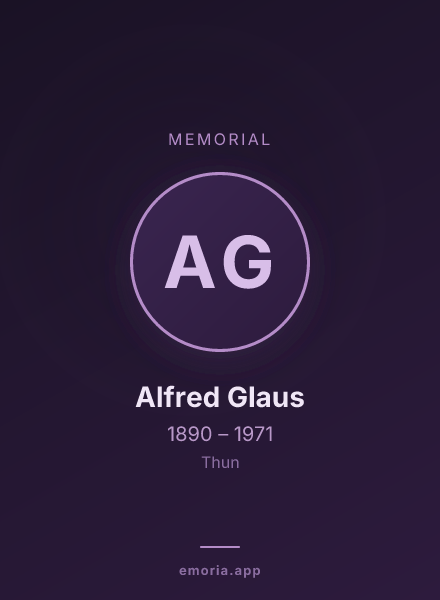 Memorial portrait of Alfred Glaus