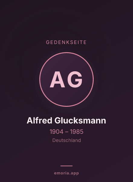 Gedenkportrait von Alfred Glucksmann