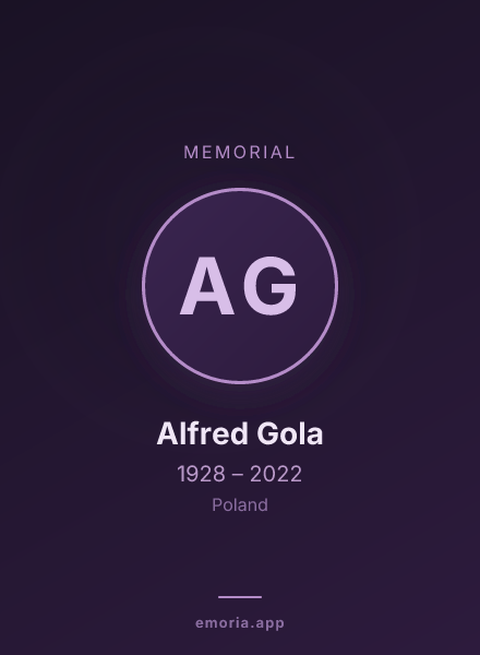 Memorial portrait of Alfred Gola