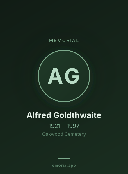 Memorial portrait of Alfred Goldthwaite