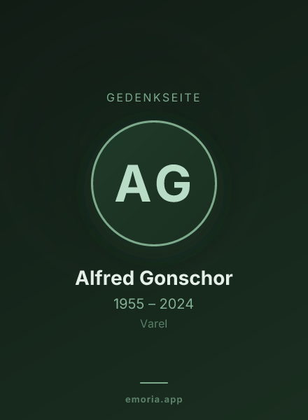 Gedenkportrait von Alfred Gonschor