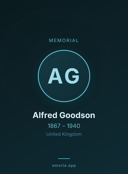 Memorial portrait of Alfred Goodson