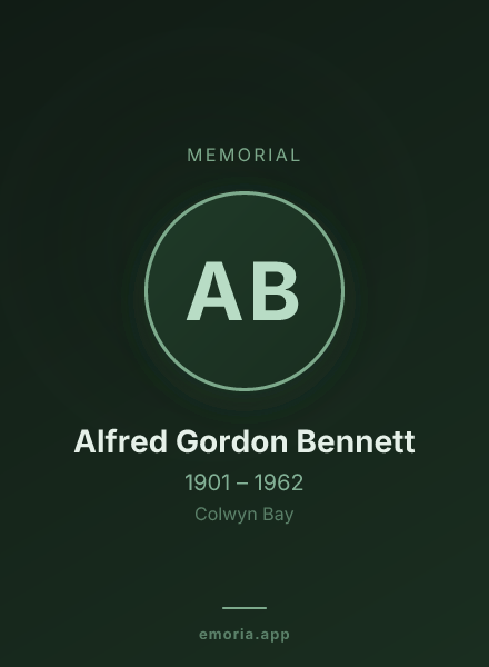 Memorial portrait of Alfred Gordon Bennett