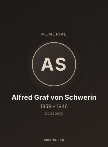Memorial portrait of Alfred Graf von Schwerin