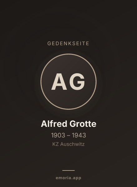 Gedenkportrait von Alfred Grotte