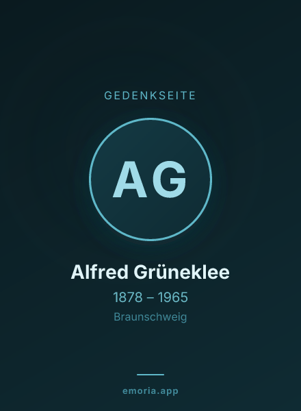 Gedenkportrait von Alfred Grüneklee