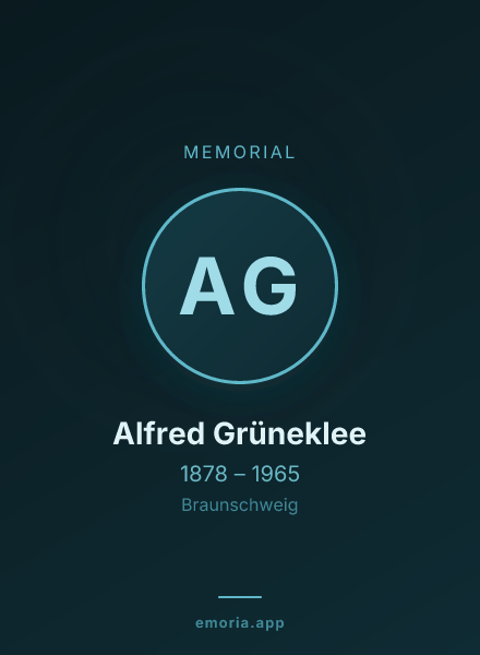 Memorial portrait of Alfred Grüneklee