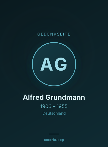 Gedenkportrait von Alfred Grundmann