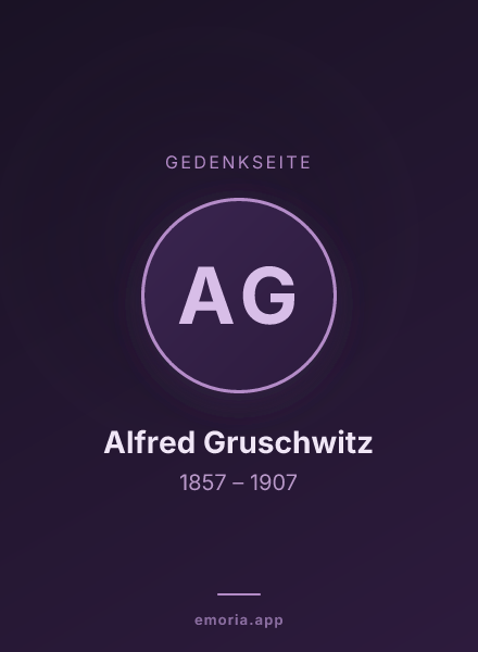 Gedenkportrait von Alfred Gruschwitz