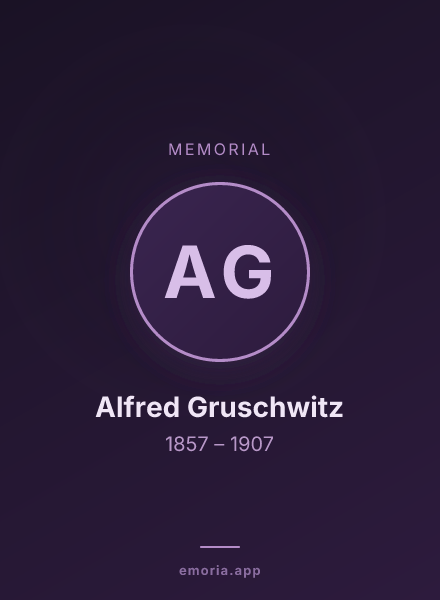 Memorial portrait of Alfred Gruschwitz