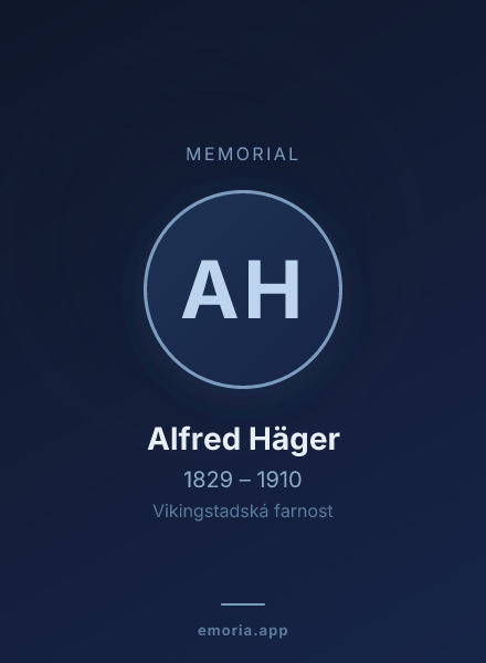 Memorial portrait of Alfred Häger