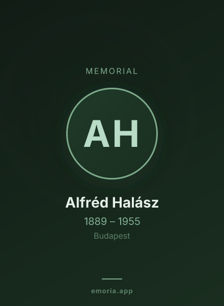 Memorial portrait of Alfréd Halász