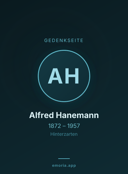 Gedenkportrait von Alfred Hanemann
