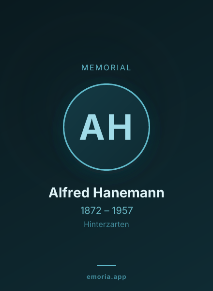 Memorial portrait of Alfred Hanemann