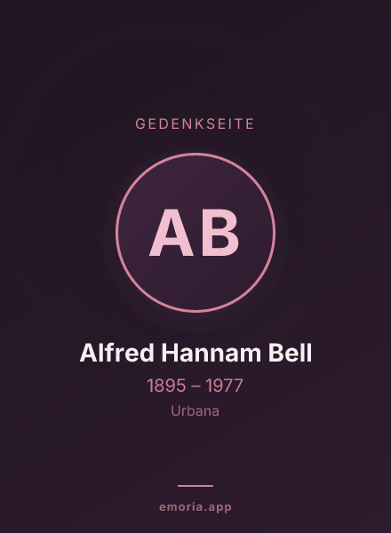 Gedenkportrait von Alfred Hannam Bell