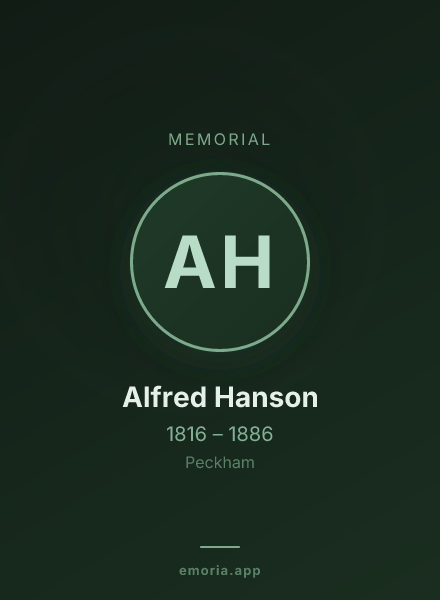 Memorial portrait of Alfred Hanson