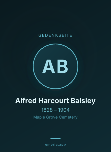 Gedenkportrait von Alfred Harcourt Balsley