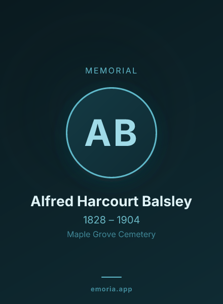 Memorial portrait of Alfred Harcourt Balsley
