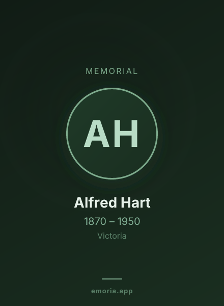 Memorial portrait of Alfred Hart