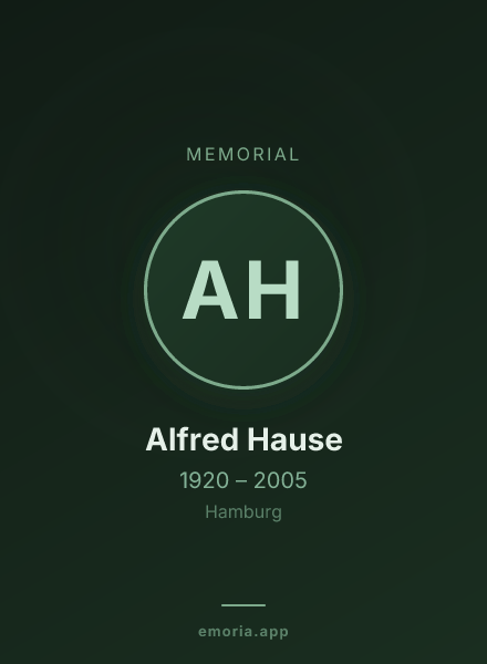 Memorial portrait of Alfred Hause