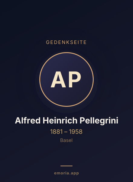 Gedenkportrait von Alfred Heinrich Pellegrini
