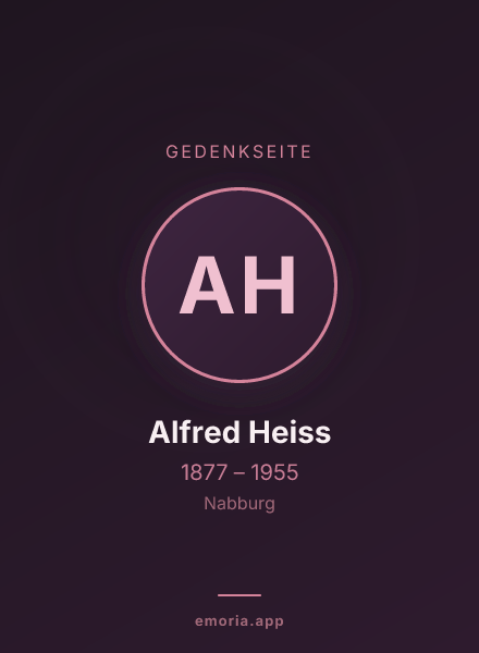 Gedenkportrait von Alfred Heiss