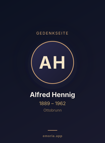 Gedenkportrait von Alfred Hennig
