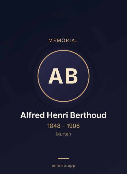 Memorial portrait of Alfred Henri Berthoud