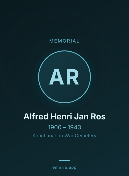 Memorial portrait of Alfred Henri Jan Ros