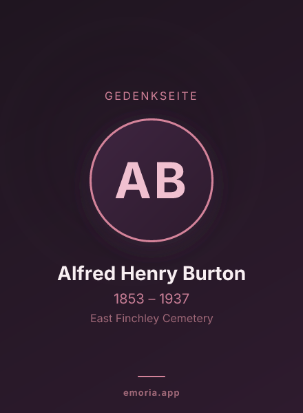 Gedenkportrait von Alfred Henry Burton