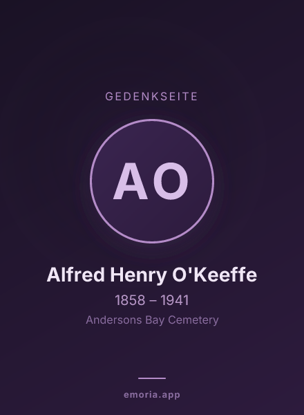 Gedenkportrait von Alfred Henry O'Keeffe