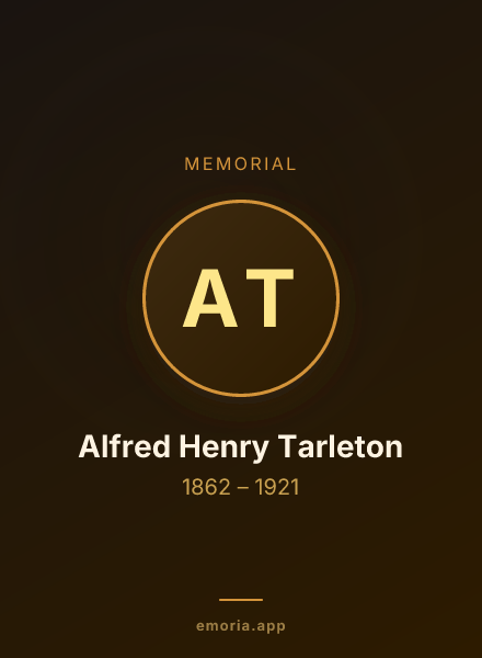 Memorial portrait of Alfred Henry Tarleton