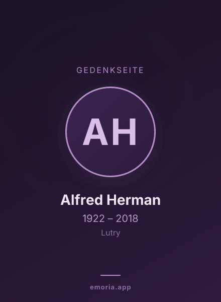Gedenkportrait von Alfred Herman