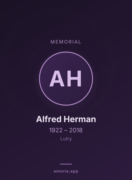 Memorial portrait of Alfred Herman