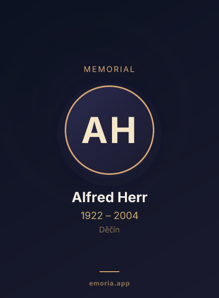 Memorial portrait of Alfred Herr