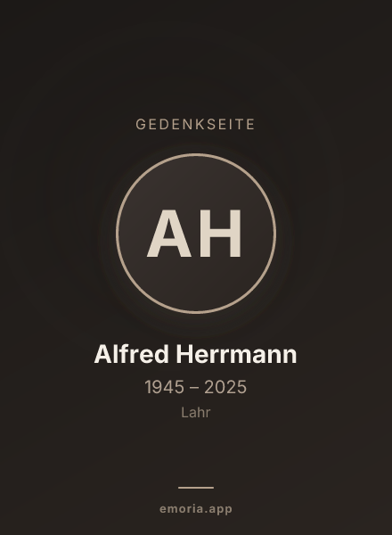Gedenkportrait von Alfred Herrmann