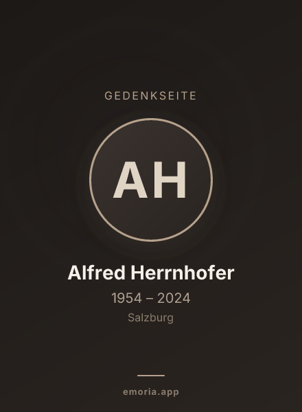 Gedenkportrait von Alfred Herrnhofer