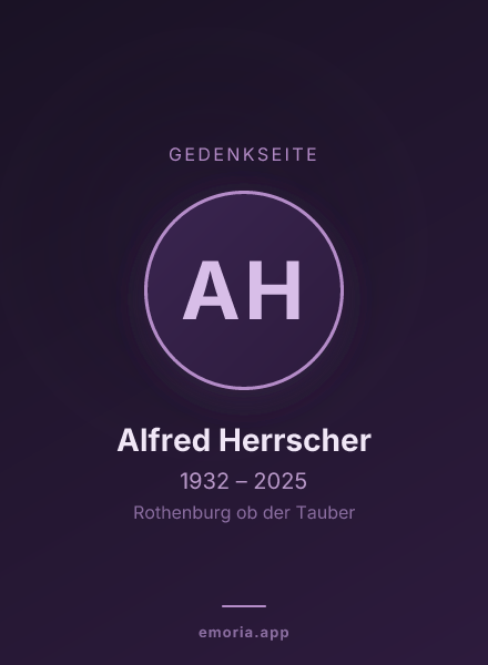 Gedenkportrait von Alfred Herrscher