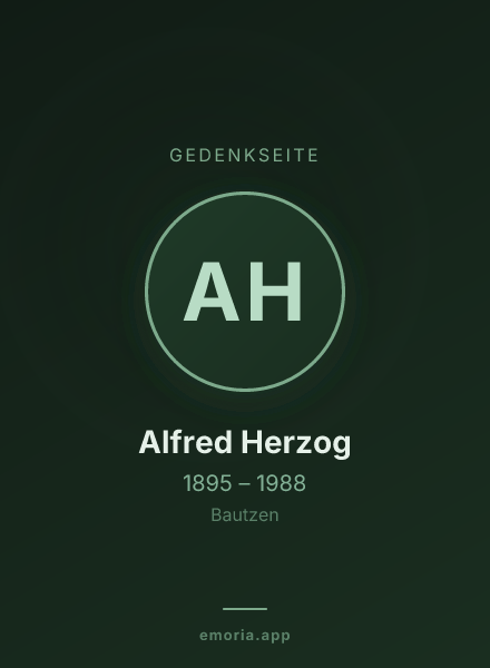 Gedenkportrait von Alfred Herzog