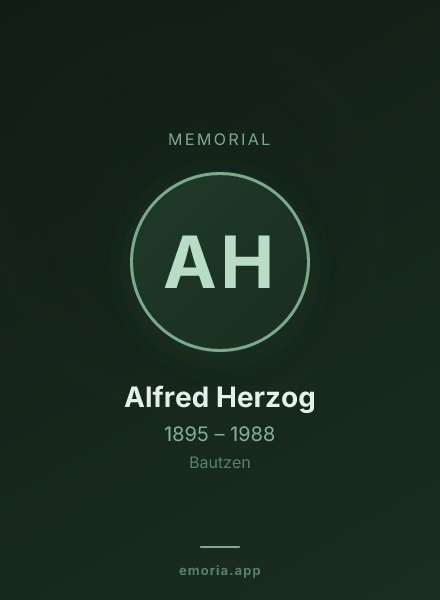 Memorial portrait of Alfred Herzog