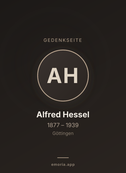 Gedenkportrait von Alfred Hessel