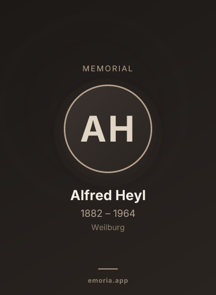 Memorial portrait of Alfred Heyl