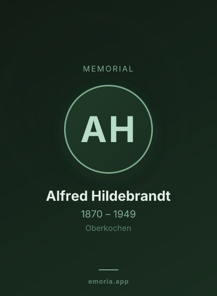 Memorial portrait of Alfred Hildebrandt