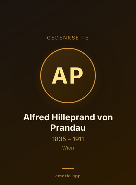 Gedenkportrait von Alfred Hilleprand von Prandau