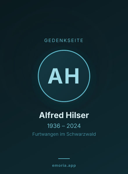 Gedenkportrait von Alfred Hilser