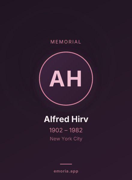 Memorial portrait of Alfred Hirv