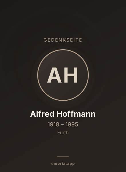 Gedenkportrait von Alfred Hoffmann